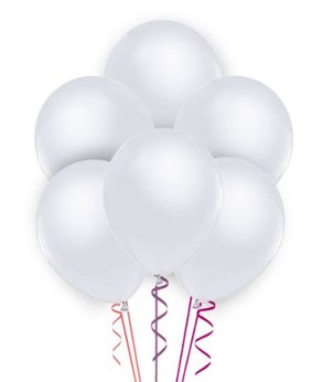 Balon Metalik Beyaz 100 Lü